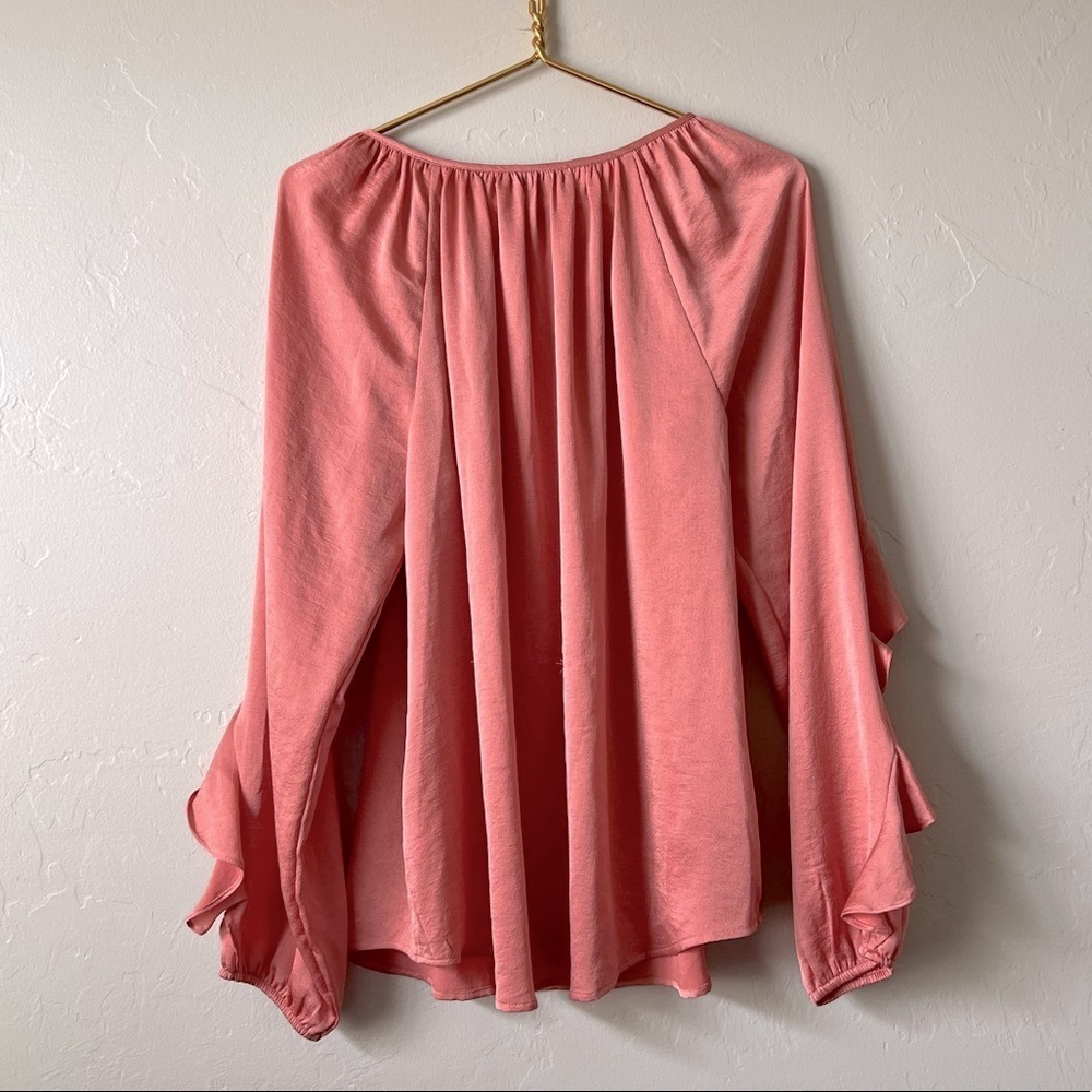 Chaps Ruffle Sleeve Blouse - Picture 2 of 4